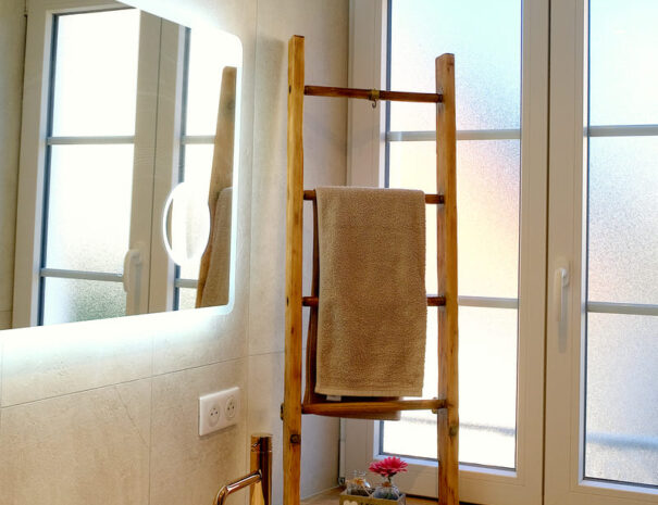 Salle de bain Appartement "Strasbourg" – hébergement à Hoffen, Alsace du Nord